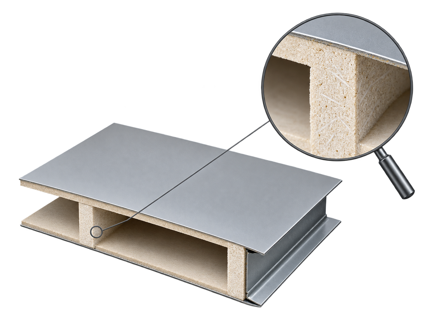 Hollow magnesium oxide board product photo