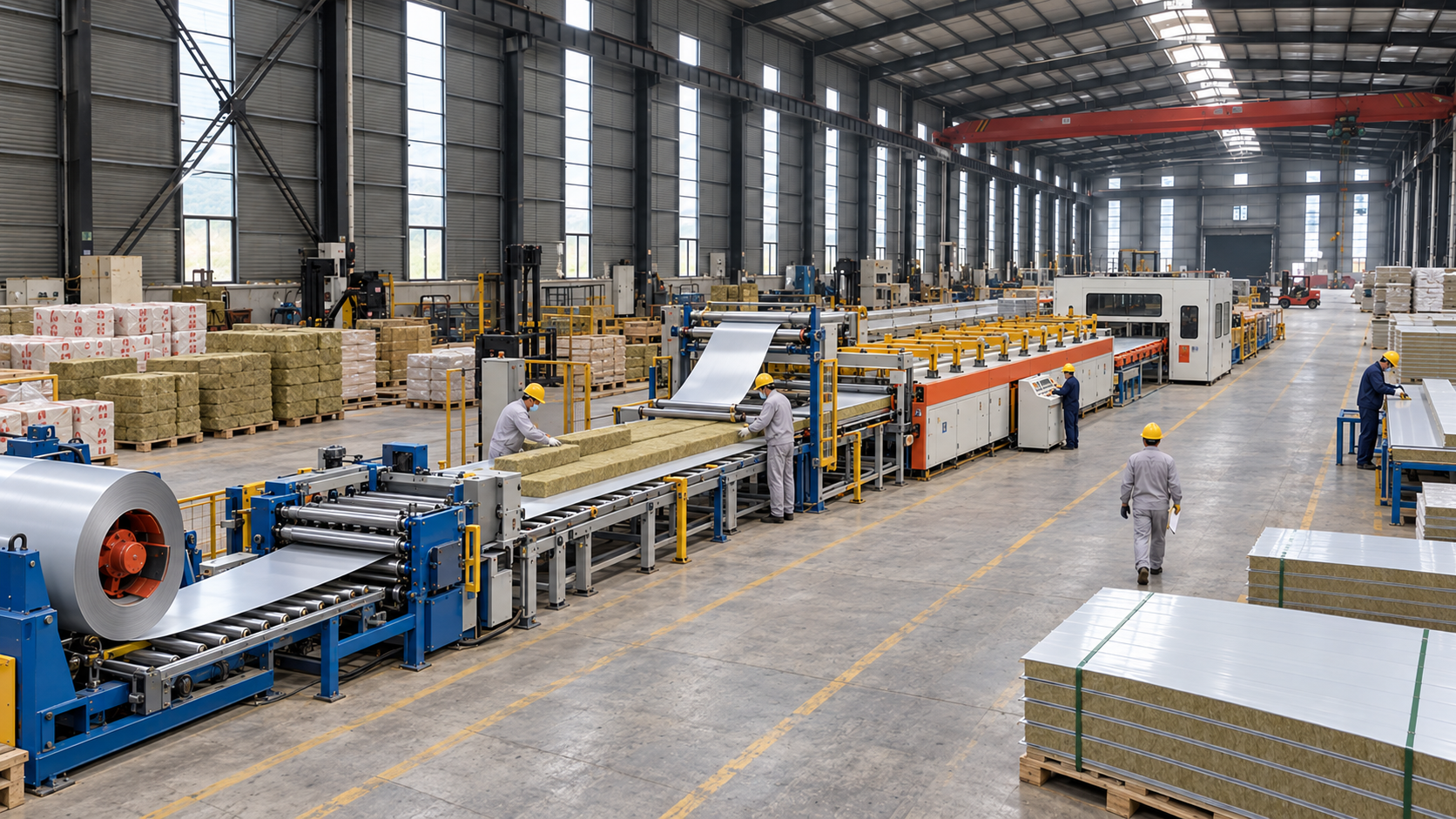 Factory workshop panoramic view